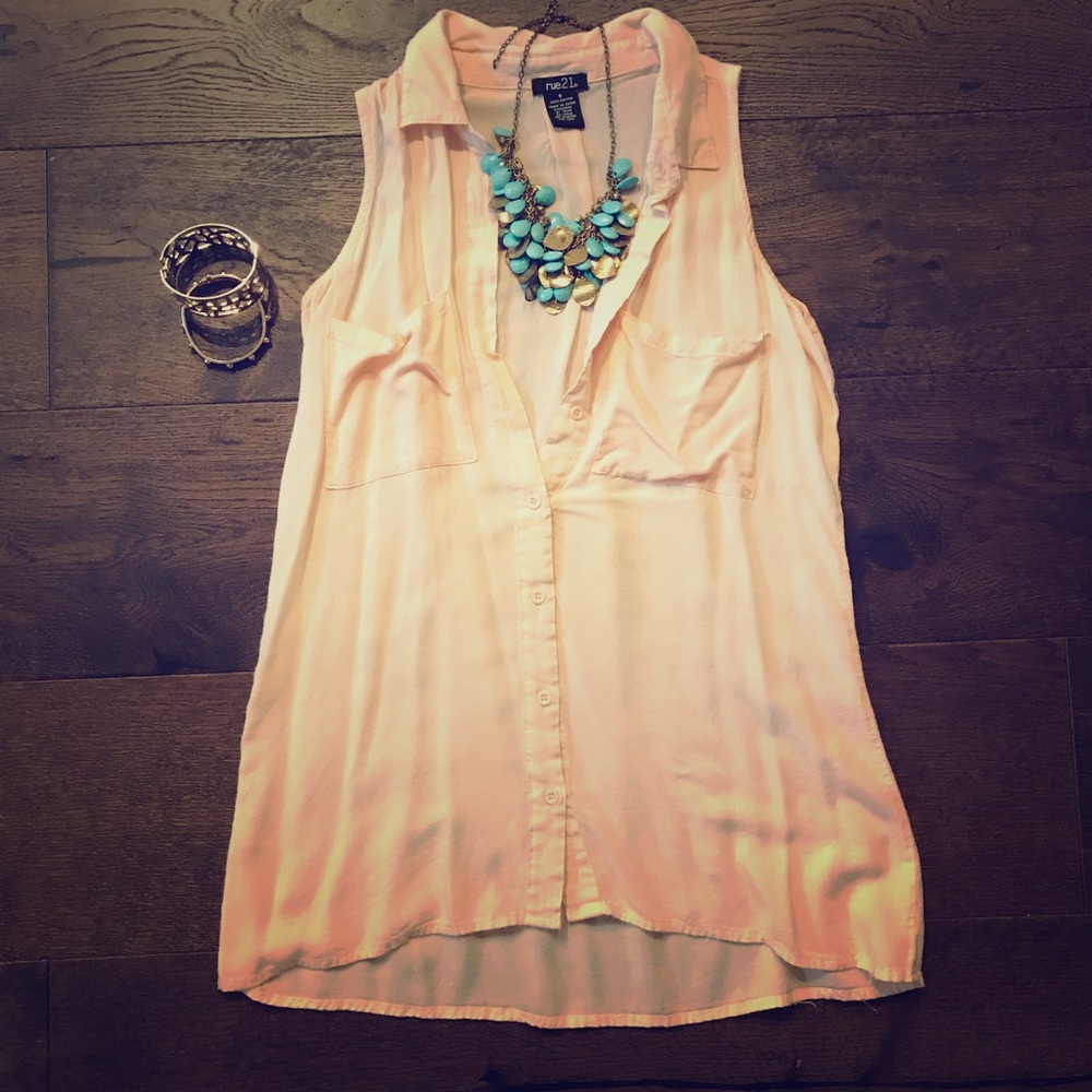 Pale Pink Collared Tank